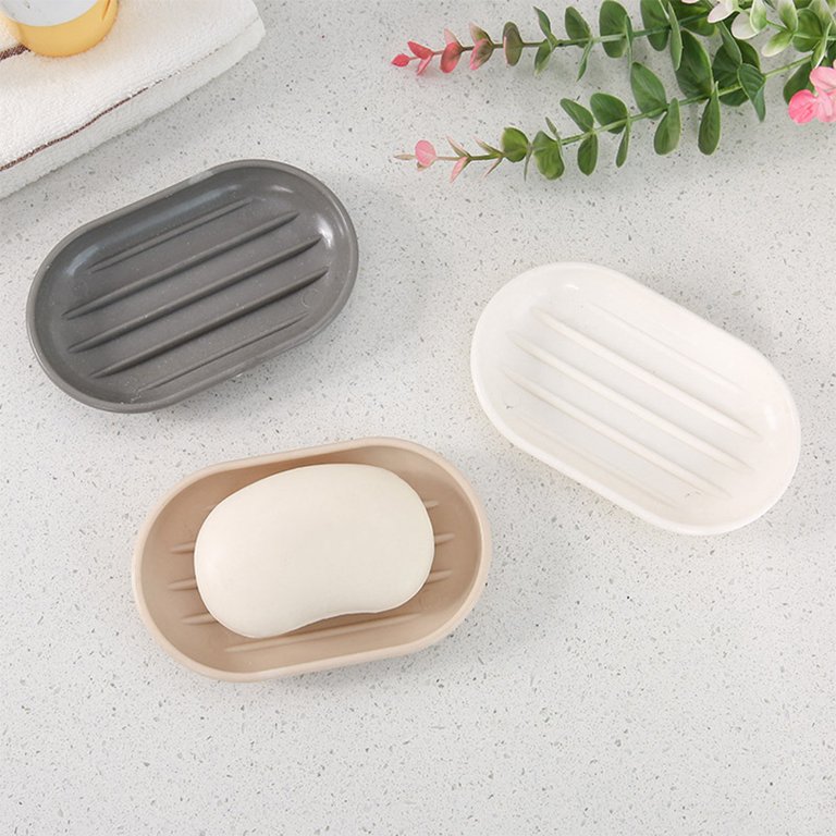 Creative Oval Shape Soap Dish Soap Case Silicone Box Shower