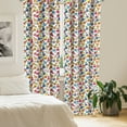thumbnail image 2 of Ambesonne Funny Curtains, Playful Friendly Monsters, Pair of 28"x84", Multicolor, 2 of 5