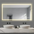 thumbnail image 4 of Yulika 30"x36" LED Lighted Bathroom Wall Mounted Mirror Vanity or Bathroom Wall Hanging Rectangle Vertical Mirror,Anti Fog+IP67 Waterproof, 4 of 10