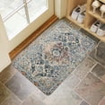 thumbnail image 4 of Boho Blue Retro Patterned Carpet Door Mat Welcome Door Mat for Front Door, Home Entrance, Yard, Floor, Patio, Non Slip Spring Summer Welcome Mat Indoor Outdoor Doormat 30"*17", 4 of 6