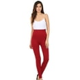 thumbnail image 5 of Sakkas Cable Knit Fleece Lined Leggings - Red - One Size, 5 of 7
