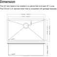 thumbnail image 5 of Izzovium 32 Inch Gunmetal Black Undermount Workstation Kitchen Sink, 16 Gauge Stainless Steel Single Bowl Sink with Accessories, 10 Inch Deep, R10 Radius, Handmade Design, 5 of 8