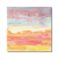 Stupell Industries Abstract Landscape Red Orange Sun Rays Watercolor Painting Gallery Wrapped Canvas Print Wall Art, Design by Elvira Errico
