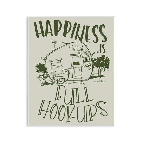 Stupell Industries Full Hookups Camping Landscape Painting Unframed Art Print Wall Art, 11 x 14