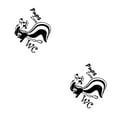 thumbnail image 4 of Injueey Pups Zone pegatinas de pared inodoro baño WC habitaciones dibujos animados Animal ardilla calcomanías extraíble decoración del hogar puerta negro 22.5*23.5 cm 2piezas Injueey CBP052516, 4 of 5