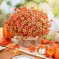thumbnail image 4 of Waipfaru Artificial Fake Mums Plants Flowers Outdoor Fall Decoration,24 Bundles Faux Silk Daisy Realistic Eucalyptus UV Resistant for Outside Home Porch Patio Yard Planter Decor, 4 of 10