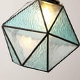 thumbnail image 4 of KAYYELAMP 3-Pack Vintage Brass E12 Base Blue Glass Shade Recessed Retrofit Pendant Lighting Conversion Kit E26 Power Connector 3.2 Ft Adjusted Cord Tiffany Hanging Lamp for Hallway Farmhouse, 4 of 6
