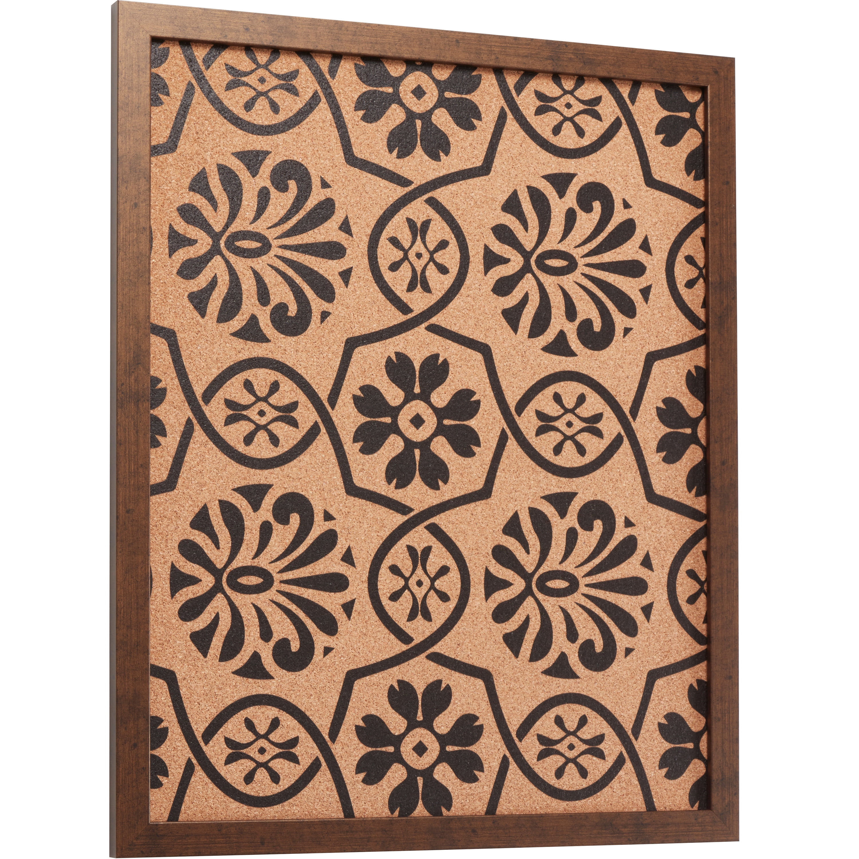Craig Frames Decorative Cork Bulletin Board, 18.5x23 Inch, Copper Frame with Floral Pattern, Set of 2