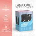 thumbnail image 2 of Carbella Black Faux Fur Front Seat Covers for Cars Trucks SUV, Soft Faux Sheepskin Car Seat Covers for Front Seats, 2 of 8