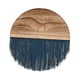 thumbnail image 4 of Tapiz de pared de macramé con borlas, acentos, flecos, arte geométrico, chic, bohemio Azul oscuro, 4 of 9