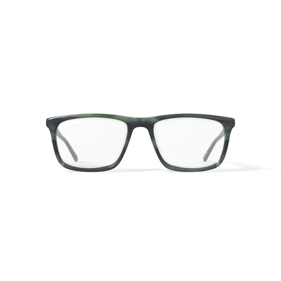 Walmart Men's MC005 Nate Square Prescription Eyeglasses with Case, Green Tortoise