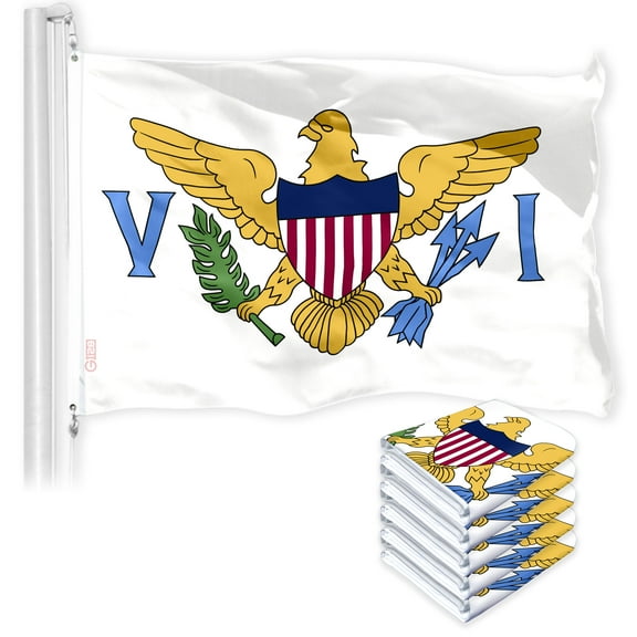 U.S. Virgin Islands Flag 3x5FT 5-Pack 150D Printed Polyester By G128