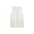 thumbnail image 6 of EYNMVR Tassel Vest Suede Cowgirl Long Fringe Waistcoat Sleeveless Cardigan Jacket Western Cowboy Outfit Hippie Vest Coat, 6 of 7