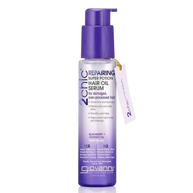 Sérum de aceite capilar GIOVANNI 2chic Repair Super Potion 80 ml