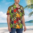 thumbnail image 5 of Daiia Begetable Hawaiian Shirt for Men Gentle Cotton Regular Short Sleeve Casual-Large, 5 of 9