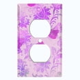 thumbnail image 2 of Metal Light Switch Plate Outlet Cover (Floral Pink Wallpaper FLW003), 2 of 13