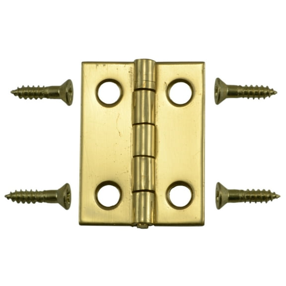 1-1/2" x 7/8" Solid Brass Butt Hinges (4 pcs.)