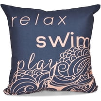 Simply Daisy 16" x 16" Mellow Mantra Word Print Pillow
