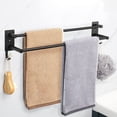 thumbnail image 4 of Monstrate Toallero fácil de instalar: duradero y conveniente para el baño Toallero de acero inoxidable de alta calidad Toallero Juegos de accesorios de baño Negro 300 mm, 4 of 6