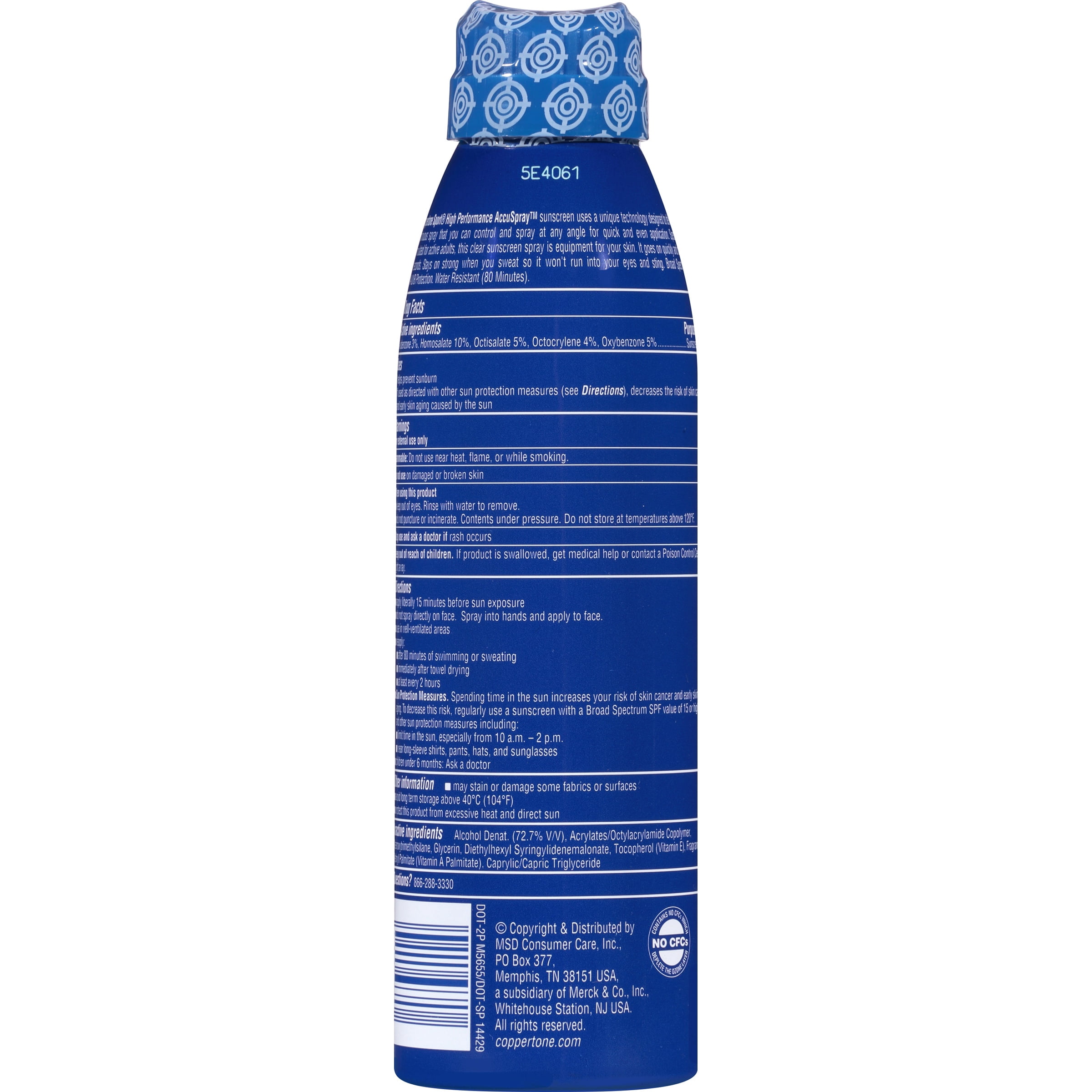 Coppertone Sport Sunscreen Continuous Spray SPF 50, 6 Fl Oz