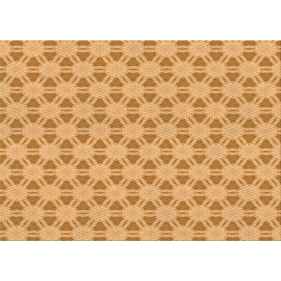 Ahgly Company Machine Washable Indoor Rectangle Transitional Neon Orange Area Rugs, 8' x 10'