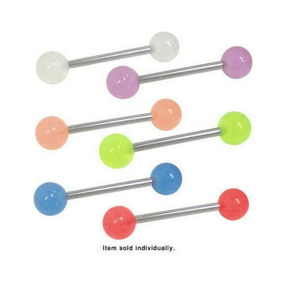 Acrylic Glow in the Dark Barbell Tongue Rings