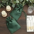 thumbnail image 6 of Efavormart 12PCS Hunter Emerald Green Satin Gift Bag Drawstring Pouch Wedding Favors Bridal Shower Candy Jewelry Bags - 6"x 9", 6 of 11