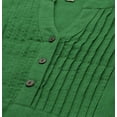 thumbnail image 5 of eloria Women's Fashion Solid Kurti In Mandarin Collar Neck Design, Fabric : Cotton, Color : Green, Size : Medium, 5 of 5