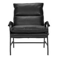 thumbnail image 3 of Halaus Accent Chair Black Accent Chair, Modern Style, Plush and durable faux leather fabric, Plywood, Indoor Living, 3 of 5