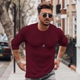 thumbnail image 5 of Jersey de cuello redondo para hombre Jersey de punto Jersey de punto fino Jersey de invierno para hombre (XL), 5 of 5