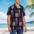 thumbnail image 4 of Men's Casual Linen Button Down Shirt Short Sleeve Beach Shirt, 4 of 8