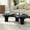 Matt Black, variant on Matte Black 46.86'' Coffee Table, Fiberglass, Irregular, No Assembly, Entryway Fiberglass Black, 46.86'', Assembly For Lounge
