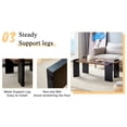 thumbnail image 5 of MDF Rectangular Living Room Coffee Table,Modern Minimalist Coffee Table,Metal Support Legs,Easy to Clean,Suitable for Living Room and Lounge Area,Walnut, 5 of 9