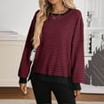 thumbnail image 2 of Wensltd Womens Long Sleeve Shirts Fall Outfits Casual Tunic Pullover Tops Crewneck Clothes, 2 of 5