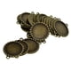thumbnail image 3 of 20Pcs Bandejas De Conectores Colgantes De Metal Configuración De Cabujón Bisel Colgantes En Blanco Para Artesanías De Bricolaje Fabricación De J Bronce Macarena Conector de joyería bandeja redonda, 3 of 8