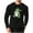 Black, variant on VBTAPA Men's St. Patrick's Day Waffle Shirts Long Sleeve Crewneck Pullover Big and Tall T-Shirt Loose Workout Casual Graphic Tees White M