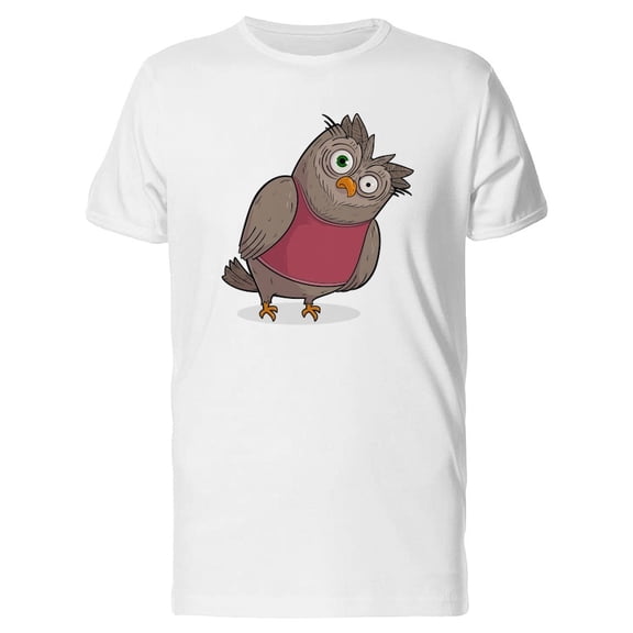 Funny Cartoon Owl Tee. Men's -Image by Shutterstock