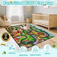 thumbnail image 2 of Kids Rug, 5x7 FT Non-Slip Monster Truck Play Rug, Extra Thick (0.4in), Educational Learning Traffic Road Car Carpet for Nursery, Classroom, Playroom & Bedroom, 2 of 6