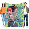 thumbnail image 1 of Chainsaw Man anti-pilling, suave, ligera, esponjosa y acogedora de lujo para hogar y cocina – Perfecta para niños y adultos, 100 x 150 cm, 1 of 6