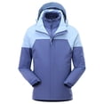 thumbnail image 3 of Outdoor three-in-one waterproof jacket for autumn and winter plus velvet and thickened mountaineering jacket for men and womenLight Blue Size S, 3 of 5