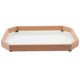 thumbnail image 4 of Wooden Glass Serving Tray with Light Brown Flower Pattern for Storage and Decorative Use 7.8 Inches, 4 of 5
