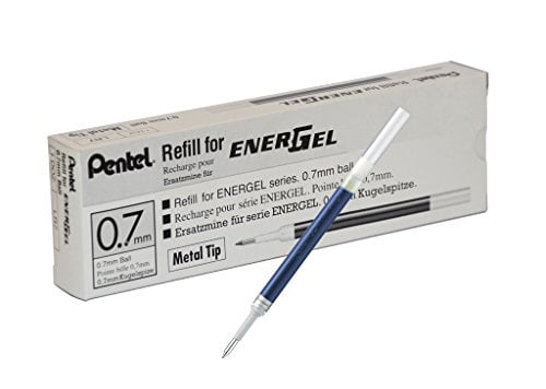 Free Shipping 0.7mm, Blue,20 Pcs Pentel Energel Pen Refill LR7 