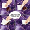 thumbnail image 5 of Purple Modern Marble Round Tablecloths with Elastic Edge Fitted Round Table Cloth Small Wipeable Washable Circle Table Covers for Dinner Patio Party Indoor Outdoor Kitchen Decor (Fit 36-44 In), 5 of 6