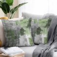 thumbnail image 2 of Sage Green Grey Throw Pillow Covers 18x18 Inch Set of 2, Abstract Art Oil Painting Modern Geometric Waterproof Outdoor Pillow Covers, Decorative Cushion Pillowcases for Couch, Sofa, Bed, Patio, 2 of 9