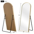 NeuType 28 in x 71 in Gold Modern Floor Mirror