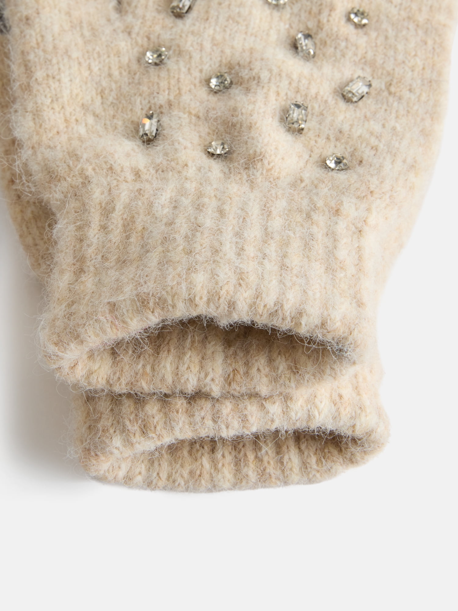 Free Assembly Women's Beanie Glove Set, Oatmeal Heather