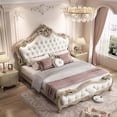 thumbnail image 2 of European Double Bed Luxury Aesthetic Wood Storage Princess Bed Queen Size Modern Cama Casal Multifuncional Bedroom Furniture My Lux Decor Round, 2 of 9
