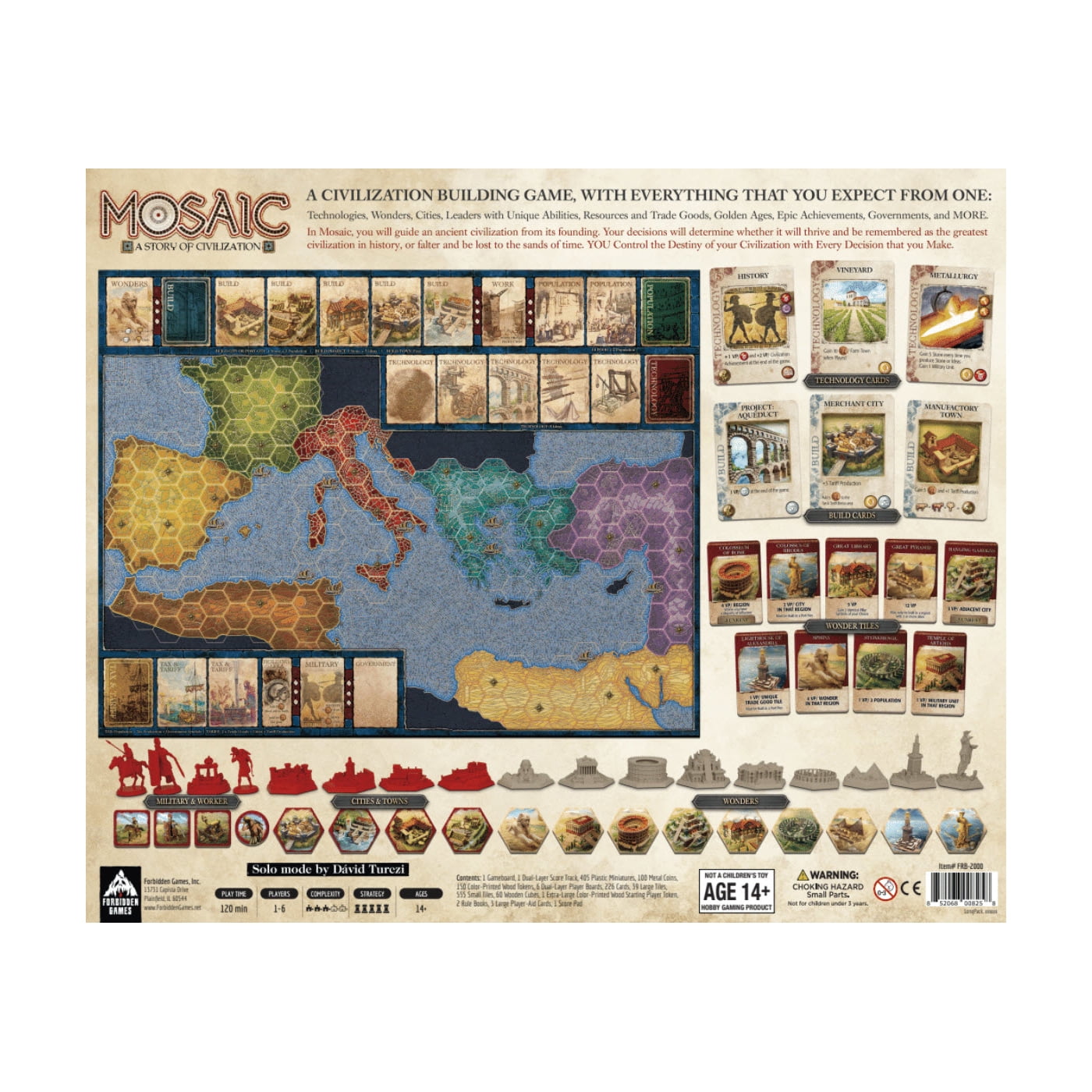  Mosaic: A Story of Civilization - Strategy Board Game for  Adults and Family, Fast, Fun, Action-Selection and Area Control Game, 2-6  Players, Ages 14 and Up