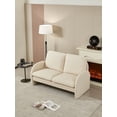 thumbnail image 2 of Gewnee 59" Loveseat Sofa Small Couch for Living Room, Sherpa Fabric Upholstered Loveseat Sofa Couch, Small Loveseat Sofa for Apartment, Bedroom, 2 of 12
