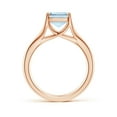 thumbnail image 2 of Angara Natural 3 Ct. Aquamarine Solitaire Ring in 14K Rose Gold for Women (Ring Size: 11), 2 of 10